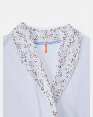 Roupão Feminino Adulto Manga Longa Traspassado Com Bolsos Atoalhado