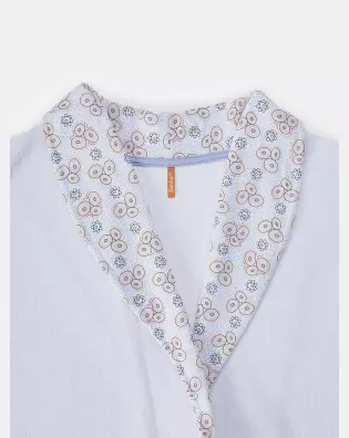 Roupão Feminino Adulto Manga Longa Traspassado Com Bolsos Atoalhado