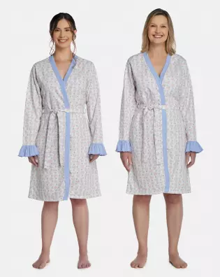 Robe Feminino Adulto Manga Longa Moletinho