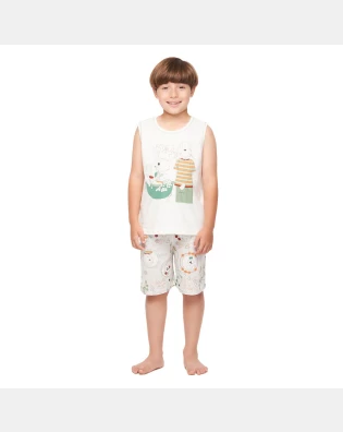 Pijama regata machão e bermuda  