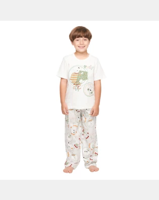 Pijama manga curta e calça