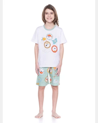 PIJAMA MANGA CURTA E BERMUDA