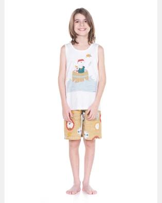 Conjunto Masculino Kids Regata e Bermuda