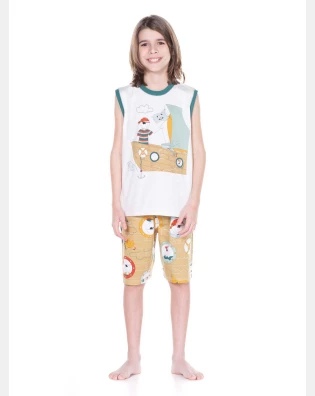 Conjunto Masculino Kids Regata Machão e Bermuda