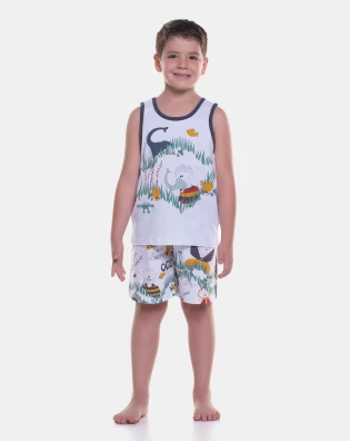 Pijama regata e bermuda