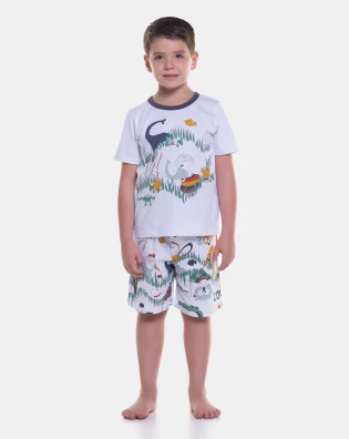 Pijama manga curta e bermuda