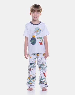 Pijama manga curta e calça