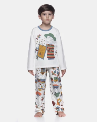 Conjunto Masculino Kids Manga Longa e Calça Moletinho