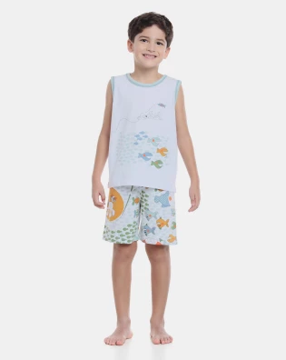Pijama regata machão e bermuda