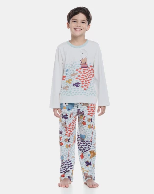 Pijama manga longa e calça