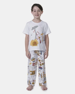Pijama manga curta e calça    