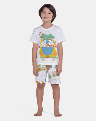 Pijama Manga Curta e Bermuda