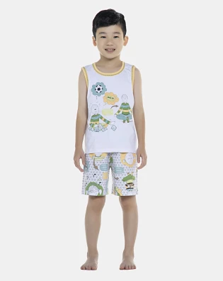 Pijama Masculino Kids Regata Machão e Bermuda
