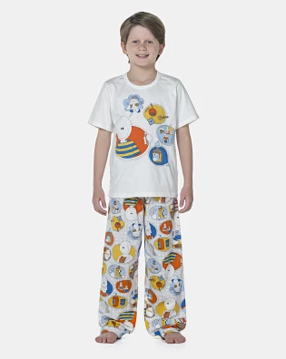 Pijama Masculino Kids Manga Curta e Calça