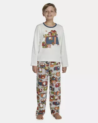 Pijama Masculino Kids Manga Longa e Calça