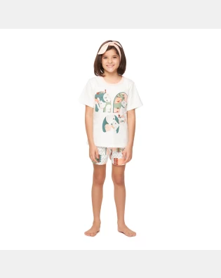 Pijama manga curta e short