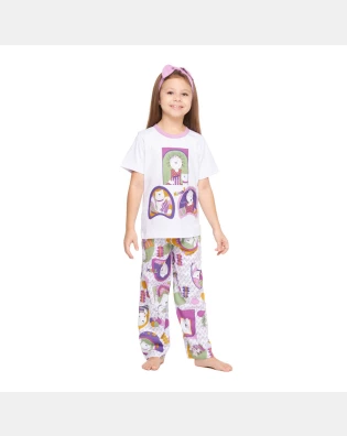 Pijama manga curta e calça