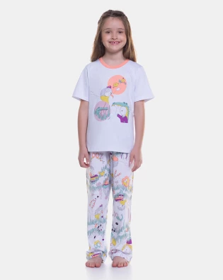 Pijama manga curta e calça