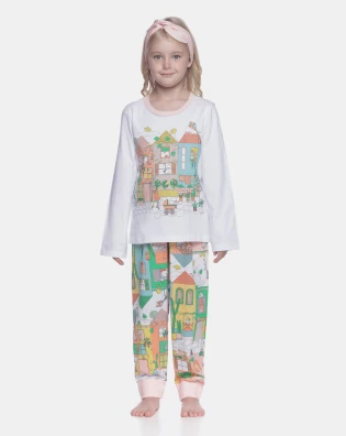 Pijama manga longa e calça
