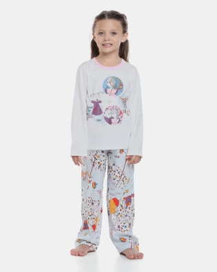 Pijama manga longa e calça       