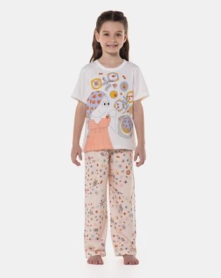Pijama manga curta e calça