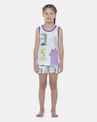 Pijama Feminino Kids Regata e Short