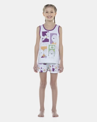 Pijama Feminino Kids Regata e Short
