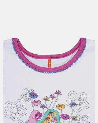 Pijama Feminino Kids Manga Longa e Calça