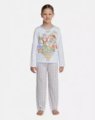Pijama Feminino Kids Manga Longa e Calça