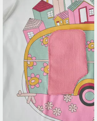 Pijama Feminino Kids Manga Longa e Calça