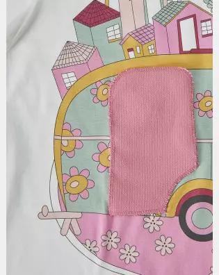 Pijama Feminino Kids Manga Longa e Calça