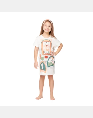 Camisão Feminino Kids Manga Curta