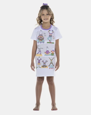 Camisão Feminino Kids Manga Curta