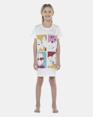 Camisão Feminino Kids Manga Curta