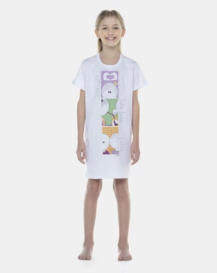 Camisão Feminino Kids Manga Curta