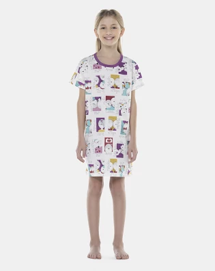 Camisão Feminino Kids Manga Curta