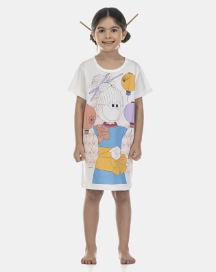 Camisão Feminino Kids Manga Curta