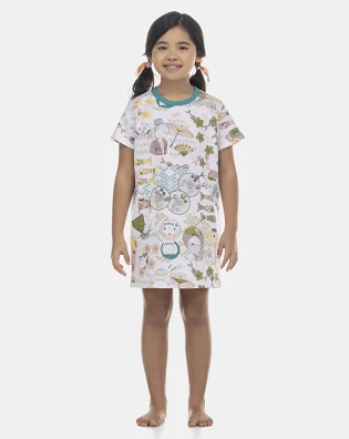 Camisão Feminino Kids Manga Curta