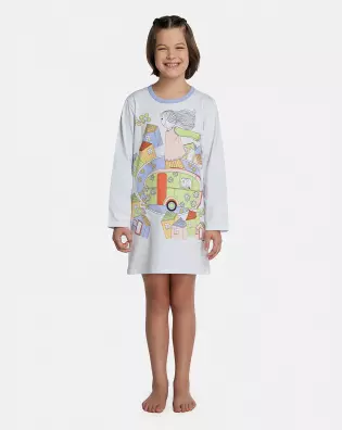 Camisão Feminino Kids Manga Longa