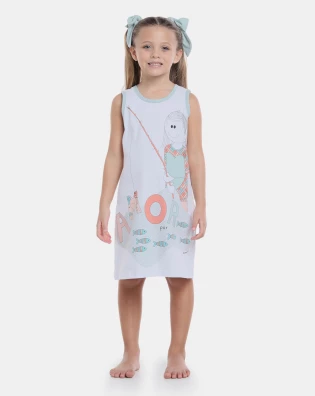 Camisola Feminina Sonhart Infantil regata Larga Pat         