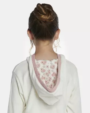 Roupão Feminino Kids Manga Longa Fechado Com Capuz Atoalhado