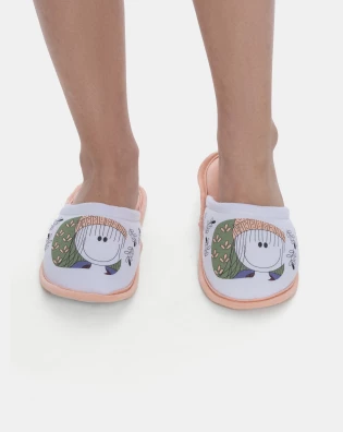 Pantufa Feminina Fechada Infantil Estampa Pat