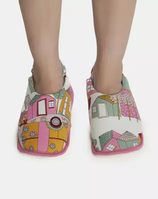 Pantufa Feminina Kids Fechada Com Elástico