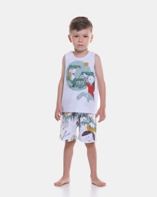 Pijama regata e bermuda