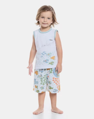 Pijama regata machão e bermuda 