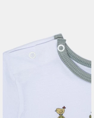 Pijama Masculino Baby Manga Longa e Calça Com Punhos