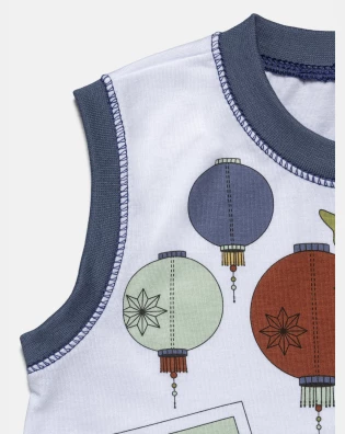 Pijama Masculino Baby Regata Machão e Bermuda