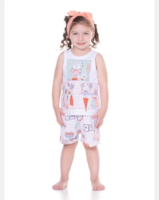 Pijama sonhart infantil regata e short  