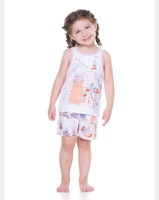 Conjunto de Pijama Infantil Sonhart regata e short Estampado