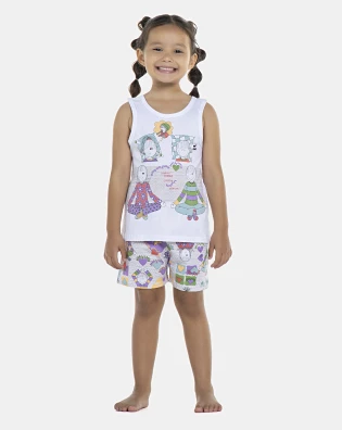 Pijama Feminino Baby Regata e Short